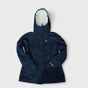 Abercrombie Girls Navy Hooded Warrior Parka Jacket Sz M (8/10)